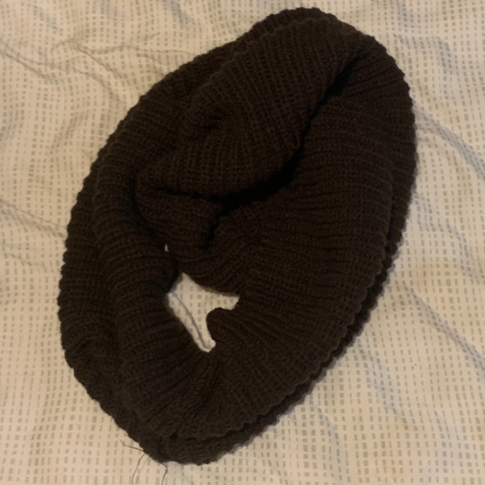 Brown infinity scarf